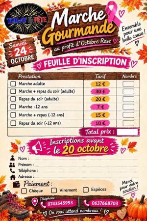 feuille d'inscription